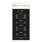 Menu Moderne, zilveren striped zwarte lijst met pr (Voorkant)