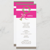 Menu Monogram Baby Rattle Shower (Voorkant / Achterkant)