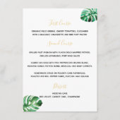 Menu Monstera Leaf (Voorkant)