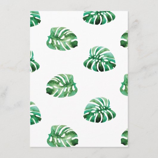 Menu Monstera Leaf (Achterkant)