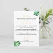 Menu Monstera Leaf (Staand voorkant)