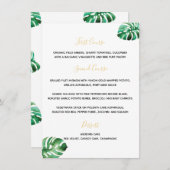 Menu Monstera Leaf (Voorkant / Achterkant)