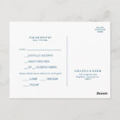 Menu Moody Ocean Waterverf Keuze RSVP-kaart (Achterkant)