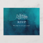 Menu Moody Ocean Waterverf Keuze RSVP-kaart (Voorkant)