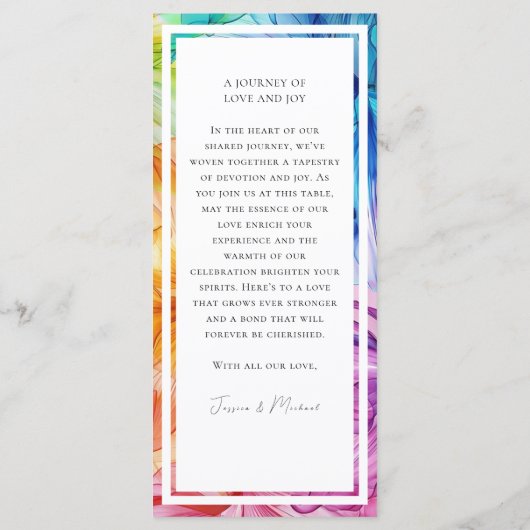 MENU + mooie tekst Eetherische Bloom (Achterkant)