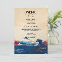 Menu + mooie tekst Japanse Harmonie met Fuji