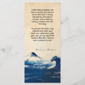 Menu + mooie tekst Japanse Harmonie met Fuji (Achterkant)