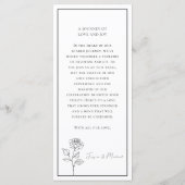 Menu + mooie tekst Tijdloze bloei (Achterkant)