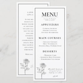 Menu + mooie tekst Tijdloze bloei