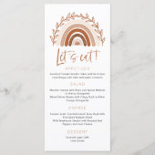 Menu Muted Tones Terracotta, Boho Rainbow (Voorkant)