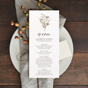  menu Najaar Wildbloemen Thanksgiving