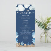 Menu Nautica Navy Baby shower (Staand voorkant)
