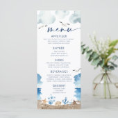 Menu Nautica Theme Baby shower (Staand voorkant)