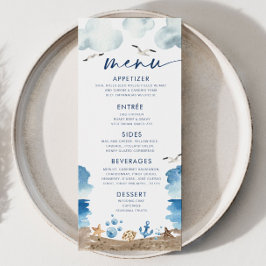 Menu Nautica Theme Baby shower