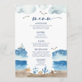 Menu Nautica Theme Baby shower Kaart (Voorkant)