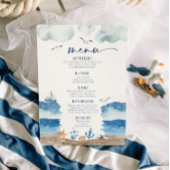Menu Nautica Theme Baby shower Kaart