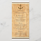 Menu Nautical Anchor Framed  Paper Wedding (Voorkant)