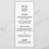 Menu Nautical Navy & White Wedding (Voorkant)