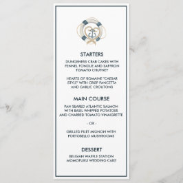 Menu Nautical Navy & White Wedding