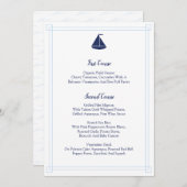 Menu Nautical Sailboat (Voorkant / Achterkant)