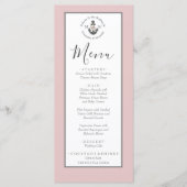 Menu Nautisch-thema bloemanker stoffig Roos roze (Voorkant)