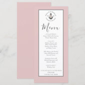 Menu Nautisch-thema bloemanker stoffig Roos roze (Voorkant / Achterkant)