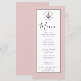 Menu Nautisch-thema bloemanker stoffig Roos roze