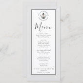 Menu Nautisch-thema bloemanker zilvergrijs (Voorkant / Achterkant)