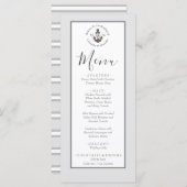 Menu Nautisch-thema bloemanker zilvergrijs (Voorkant / Achterkant)