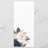 Menu Navy and Blush Pink Wedding (Achterkant)