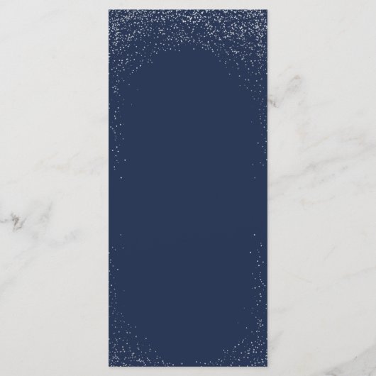 Menu Navy and Silver Faux Foil (Achterkant)