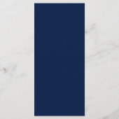 Menu Navy Blue & Glam Silver Confetti Wedding (Achterkant)