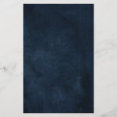 Menu Navy Dusty Blue Blush Geometric Wedding (Achterkant)