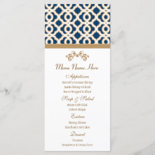 Menu Navy en Gold Moroccan