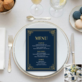 Menu Navy Goud 80ste Verjaardag Dinner Party