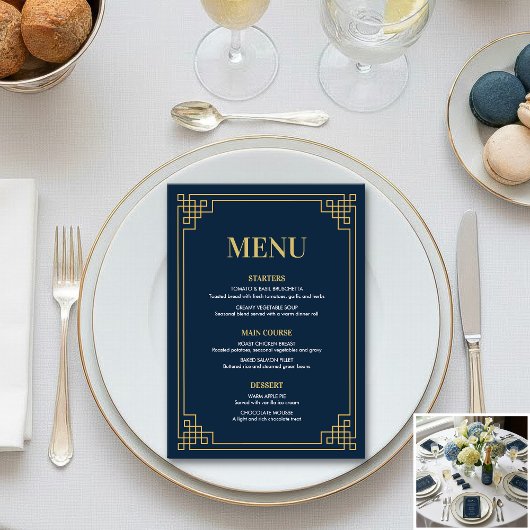Menu Navy Goud 80ste Verjaardag Dinner Party