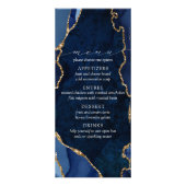 Menu Navy Marble & Gold Agate Wedding (Voorkant)