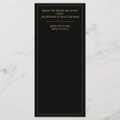 Menú Negro y of Clásico Bilingüe Español e Inglés Menu (Achterkant)