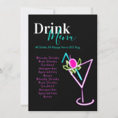 Menu Neon Bar Club Restaurant Drink (Voorkant)