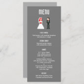 Menu Nerdy 8-bits Bride & Groom (Voorkant / Achterkant)