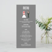 Menu Nerdy 8-bits Bride & Groom (Staand voorkant)