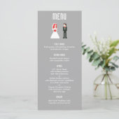 Menu Nerdy 8-bits Bride & Groom (Staand voorkant)
