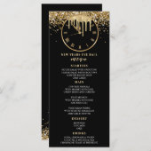 Menu Nieuwe jaren eten van feestdagen (Voorkant / Achterkant)