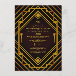 Menu Nieuwjaar Gatsby Gold 1920