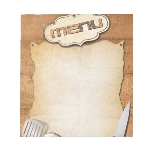 Menù Notitieblok (Voorkant)