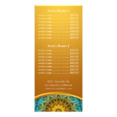 Menu Ocean Star mandala-prijslijst (Achterkant)