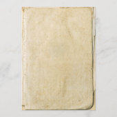 Menu Old Paper Vintage Wedding (Achterkant)