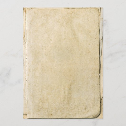 Menu Old Paper Vintage Wedding (Achterkant)