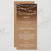 Menu Ombre Burlap Twinkle Lights (Voorkant / Achterkant)