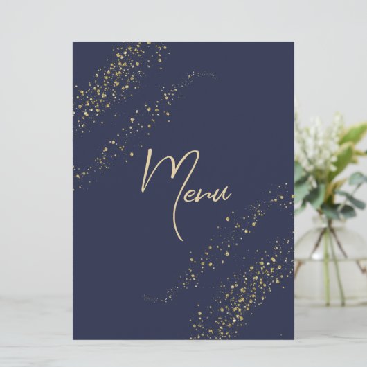 Menu Ontvangst van marineweddenschappen en gouden (Staand voorkant)